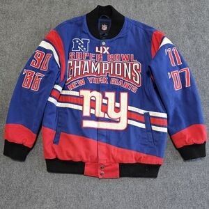 New York Giants G-III GLADIATOR Commemorative Twill Bomber Jacket XL Varsity